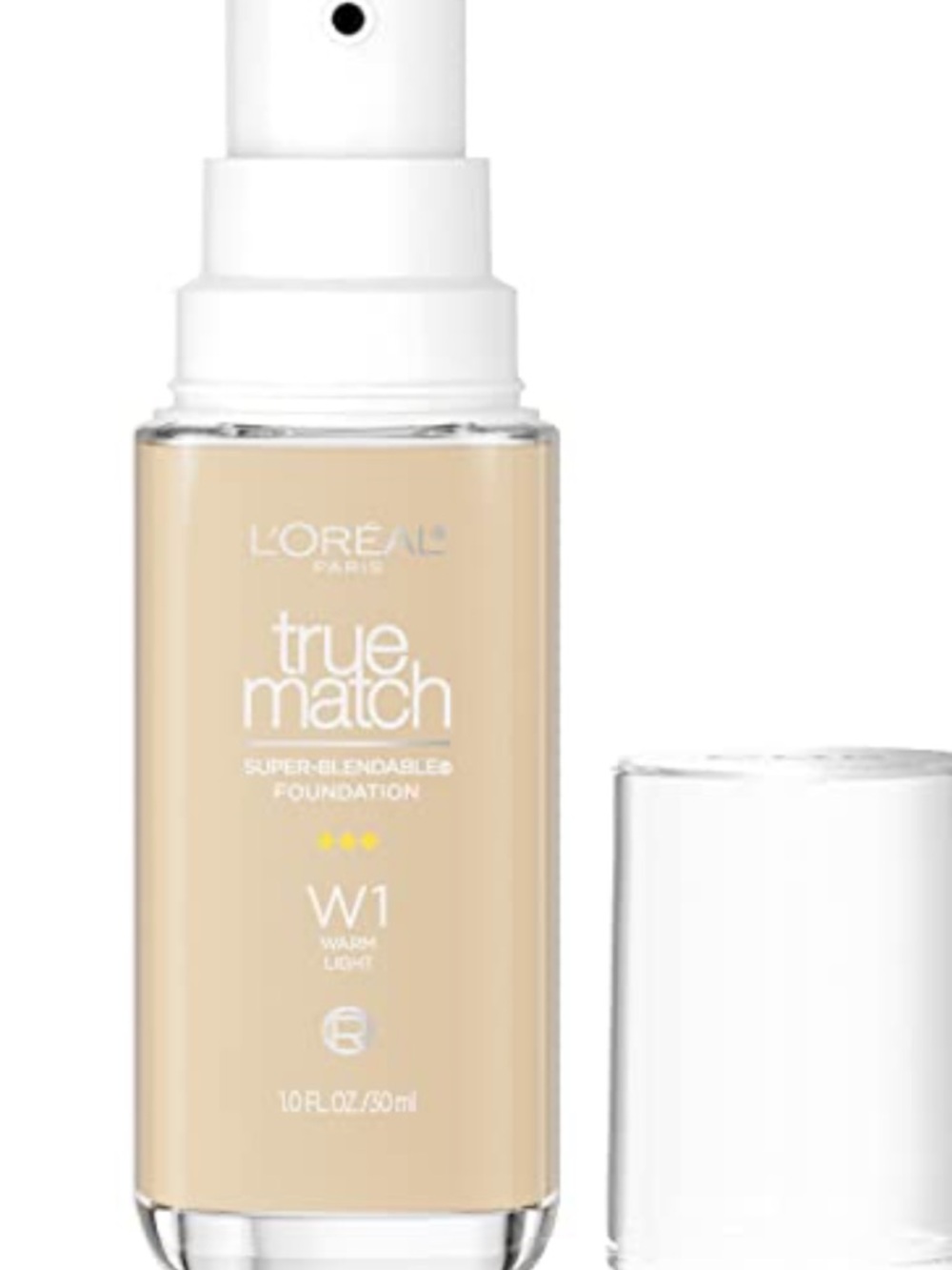 True Match W1 Warm Light Liquid Foundation - Cream Shade